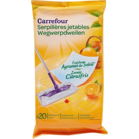 Lingettes Sols Agrumes CARREFOUR