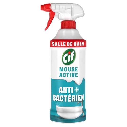 Nettoyant Ménager Mousse Active Salle de Bain Anti-calcaire Anti-bactérien CIF