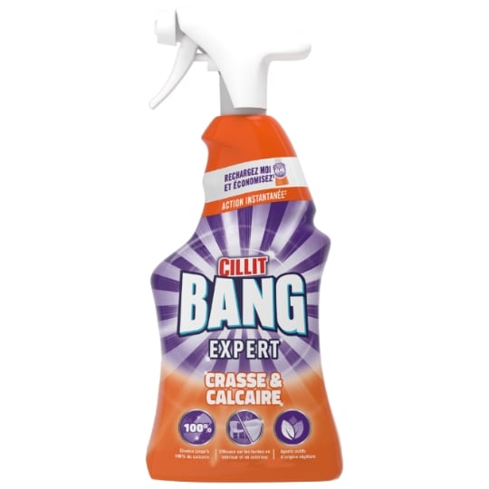 Nettoyant Ménager Anti-calcaire Dégraissant Spray CILLIT BANG