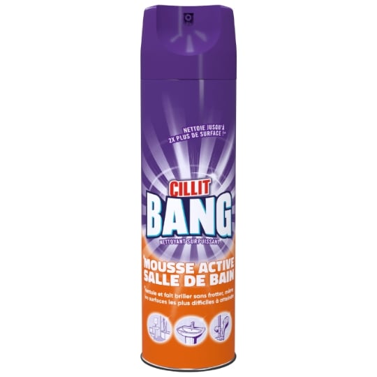 Aérosol Mousse Salle de Bain Antibactérien Mousse Active CILLIT BANG