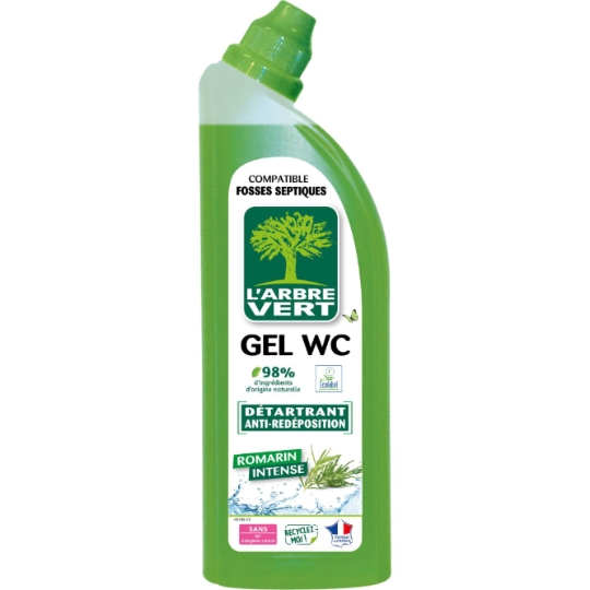 Gel WC Détartrant Anti-Redéposition Romarin Intense Ecolabel L'ARBRE VERT