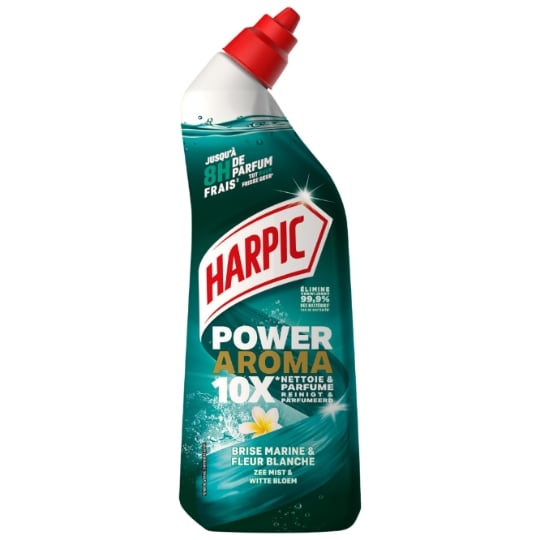 Gel WC Désinfectant Power Aroma Brise Marine Fleur Blanche HARPIC