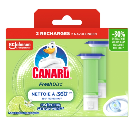 Bloc WC Fresh Disc Fraîcheur Citron Vert CANARD WC