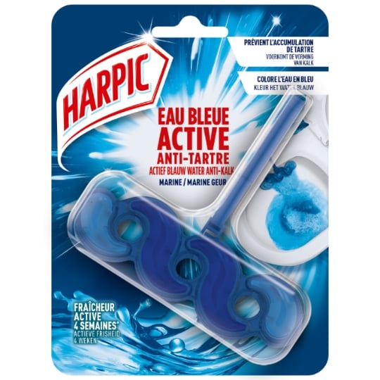 Bloc WC Eau Bleue Anti-tarte Marine Active Fresh HARPIC