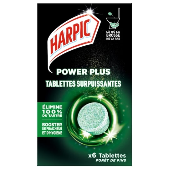 Tablettes WC Surpuissantes Power Plus 100% Anti-Tartre Forêt de Pins HARPIC
