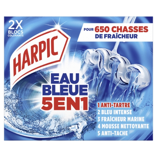 Blocs WC Eau Bleue 5en1 HARPIC