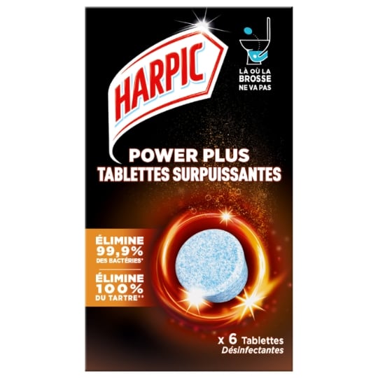 Tablettes WC Désinfectantes Power Plus 100% Anti-tartre HARPIC