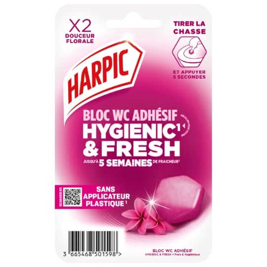 Bloc WC Adhésif Hygienic Fresh Douceur Florale HARPIC