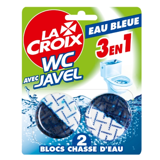 Bloc WC Eau Bleue 3en1 Avec Javel LA CROIX
