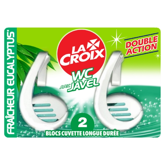 Bloc WC Désinfectant avec Javel Fraîcheur Eucalyptus LA CROIX