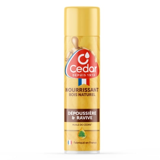 Nettoyant Bois Naturel Dépoussiérant et Nourrissant Huile de Cèdre O'CEDAR