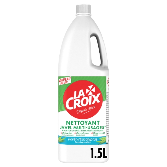 Nettoyant Javel Multi-Usages Détache Désodorise Dégraisse Parfum Forêt d'Eucalyptus LA CROIX