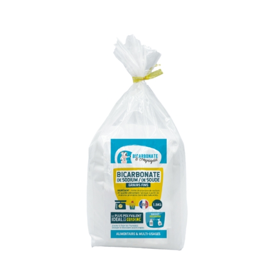 Bicarbonate de soude Multi-usages Alimentaire Granulométrie Fine de Sodium de Soude 100% d'Origine Naturelle BICARBONATE & COMPAGNIE