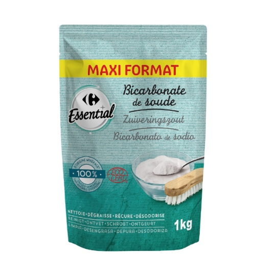 Bicarbonate de soude Multi-usage Nettoie Dégraisse Récure Désodorise CARREFOUR ESSENTIAL