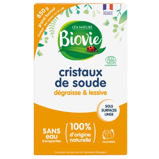Cristaux de soude Multi-Usage Dégraissant Lessive Sols Surfaces Linge Naturel Ecocert BIOVIE