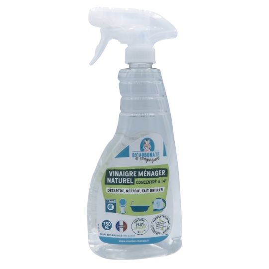 Vinaigre ménager Concentré 14° Détartrant Nettoyant Brillant Neutre Naturel BICARBONATE & COMPAGNIE