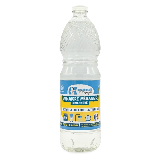 Vinaigre Ménager Naturel Concentré Concentré à 12° Naturel Citron Détartre Nettoie Fait Briller BICARBONATE & COMPAGNIE