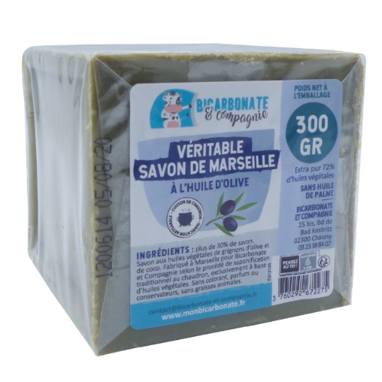 Savon de Marseille à l'Huile d'Olive Sans Huile de Palme BICARBONATE & COMPAGNIE