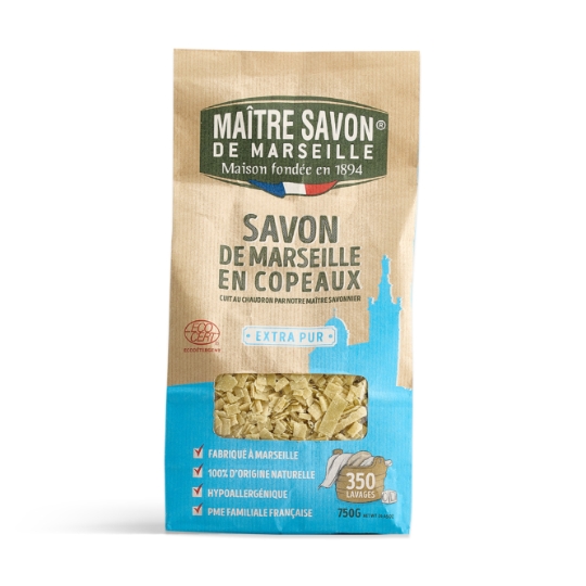 Savon de Marseille en Copeaux Extra Pur 350 Lavages MAITRE SAVON DE MARSEILLE