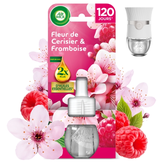 Désodorisant Recharge Électrique Fleur de Cerisier et Framboise AIR WICK