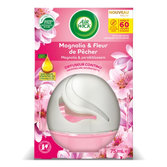 Diffuseur Continu aux Huiles Essentielles Magnolia & Fleur de Pêcher AIR WICK
