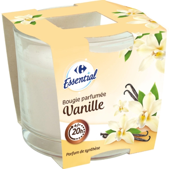 Bougie parfumée vanille CARREFOUR ESSENTIAL