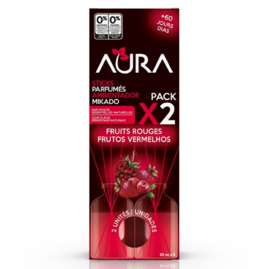 Désodorisant Bâtonnets Fruits rouges AURA