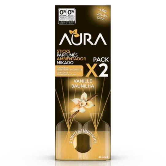Désodorisant Bâtonnets Parfumés Vanille AURA