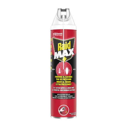 Insecticide Anti-Rampants Anti-Fourmis et Cafards Action Rapide et Continue Max RAID