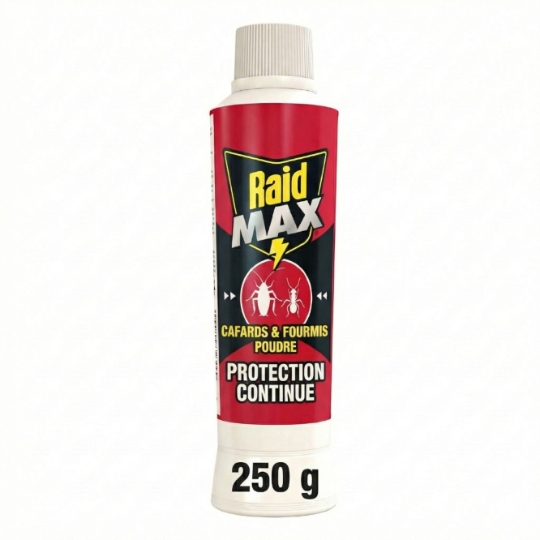 Insecticide Poudre Max Contre Cafards et Fourmis RAID