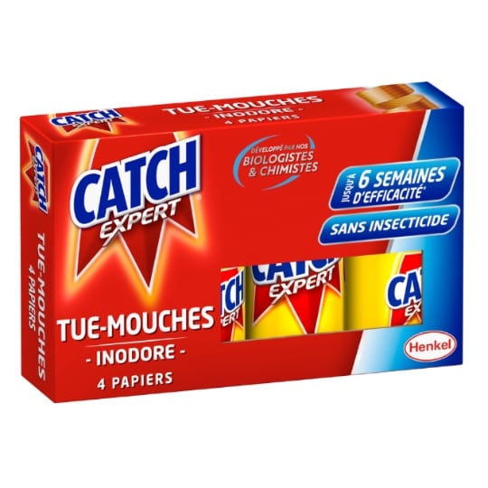 Anti-Mouches Papier Attrape-Mouches Sans Odeur CATCH