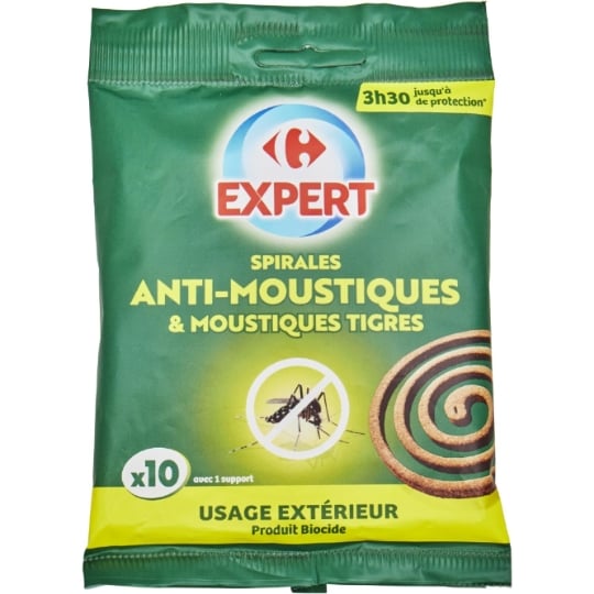 Anti-moustiques Spirales (Usage Extérieur avec Support) CARREFOUR EXPERT