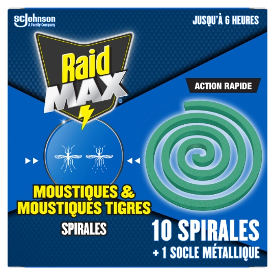 Anti-Moustiques Spirale et Moustiques Tigres Protection Extérieure RAID