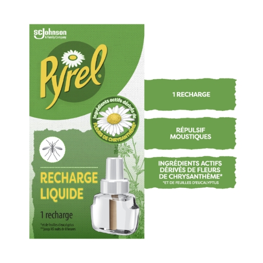 Anti-Moustiques Répulsif Recharge Liquide Sans Parfum PYREL