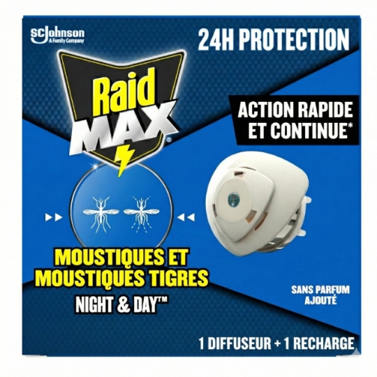 Recharges Diffuseur Électrique Moustiques et Moustiques Tigres RAID