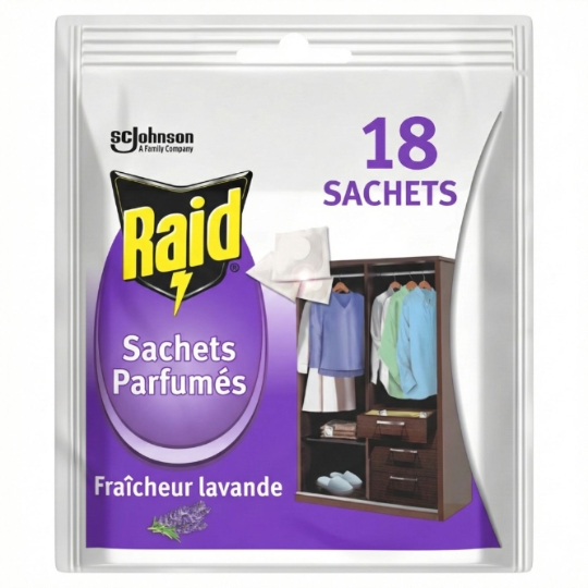 Anti-Mites Sachets Parfumés Fraîcheur Lavande RAID