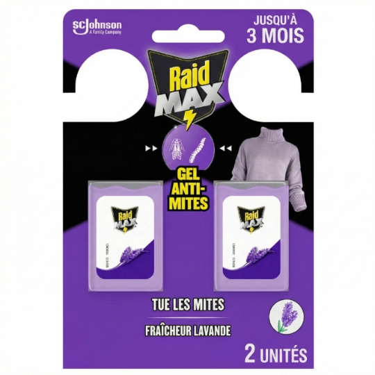 Anti-Mites Gel Parfum Fraîcheur Lavande Max RAID