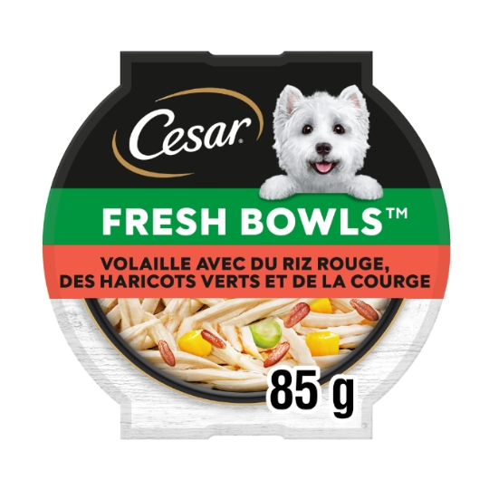Aliment pour chien Adulte Bol Frais Volaille Riz et Légumes CESAR