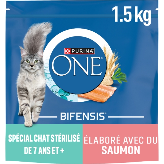 Pâtée pour Chat Adulte 7+ Stérilisé Saumon Bifensis PURINA ONE