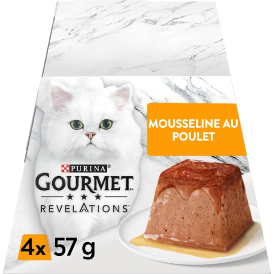 Pâtée Pour Chat Adulte En Mousse Poulet Nappée Sauce Gourmet Revelations GOURMET