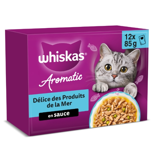 Patée pour Chat Adulte en Sauce Poissons Aromatic Selection WHISKAS