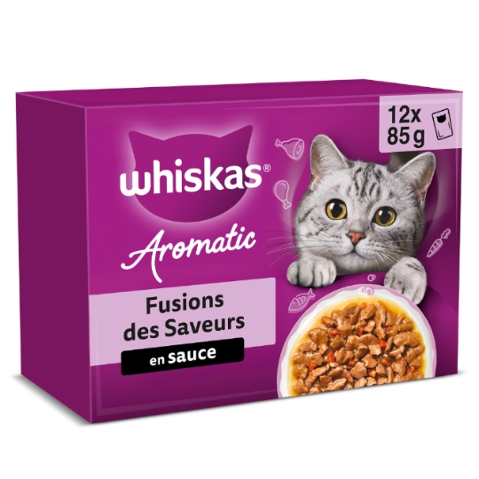 Pâtée pour Chat Adulte en Sauce Fusions des Saveurs WHISKAS