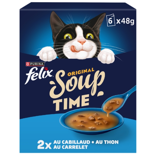 Pâtée Pour Chat Adulte Thon Carrelet Thon Soup Time FELIX