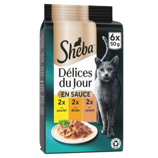 Pâtée Pour Chat Adulte En Sauce Poulet Dinde SHEBA