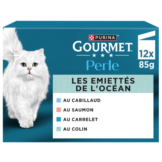 Pâtées pour Chat Adulte Poissons Les Emiettés de l'Océan Gourmet Perle PURINA