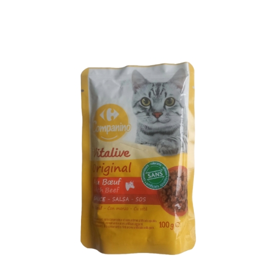 Pâtée pour Chat Adulte  en Sauce Boeuf Original Vitalive COMPANINO