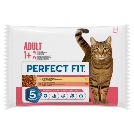 Pâtée pour Chat Adulte Stérilisé Poulet Boeuf PERFECT FIT