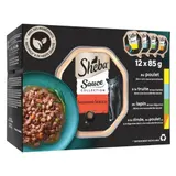 Pâtée Pour Chat Adulte En Sauce Lapin Légumes Truite Herbes Poulet Dinde SHEBA