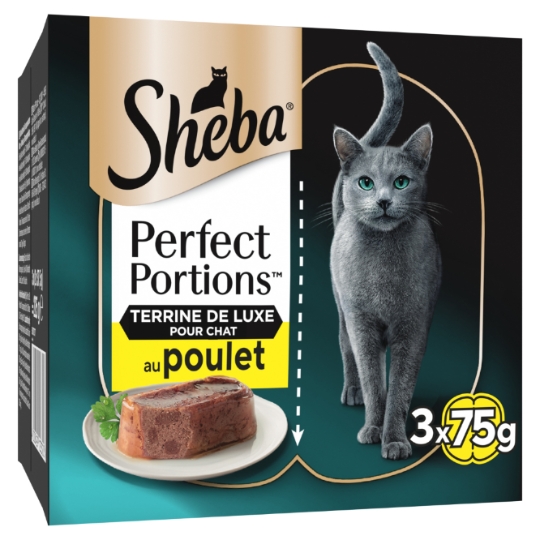 Pâtée Pour Chat Adulte En Terrine Poulet Perfect Portions SHEBA