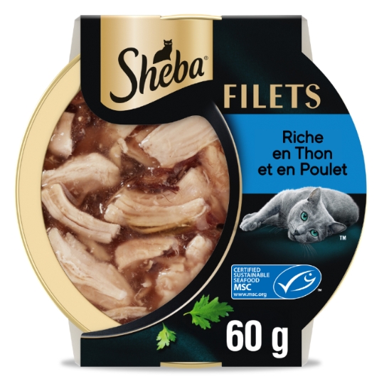 Pâtée Pour Chat Adulte Filets Poulet Thon SHEBA